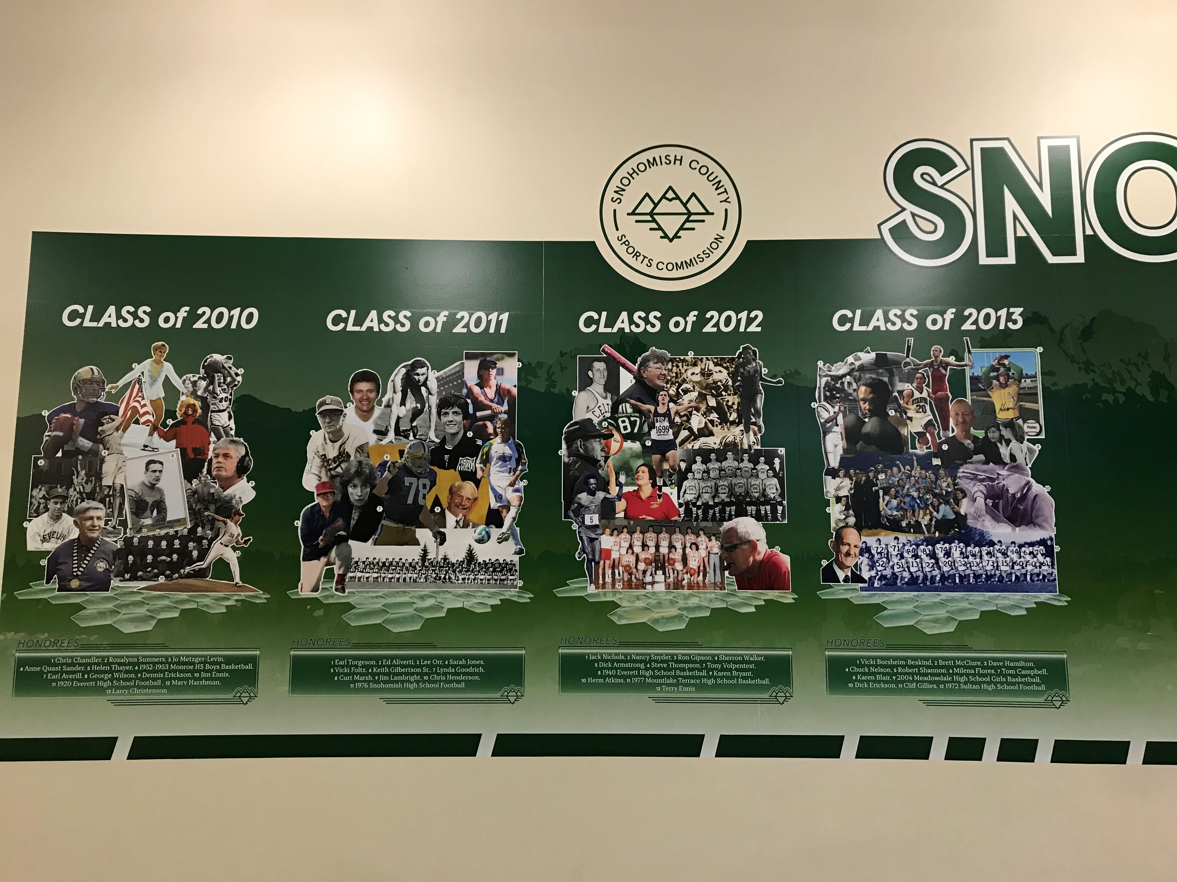 Sports Hall of Fame Wall Mural